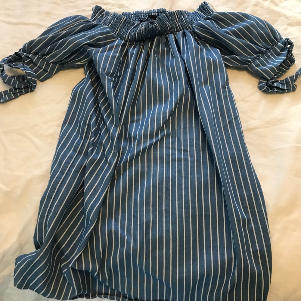 Off the Shoulder Striped Dress